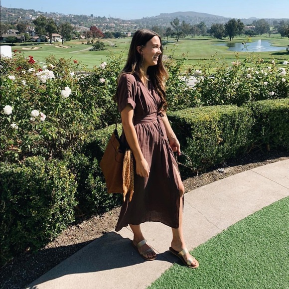 uo gloria midi wrap dress